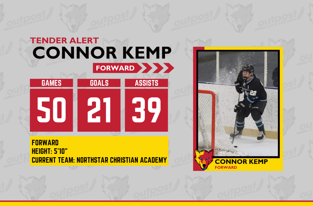 Connor Kemp Signs Ice Wolves Tender