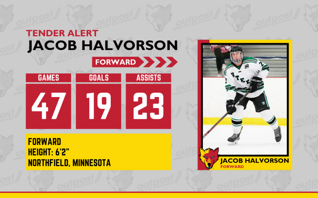 Jacob Halvorson Signs Ice Wolves Tender