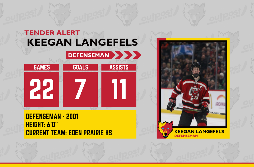 Keegan Langefels Signs Ice Wolves Tender