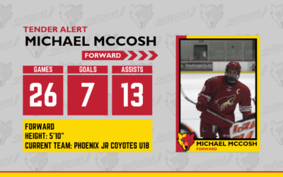 Michael McCosh Signs Ice Wolves Tender