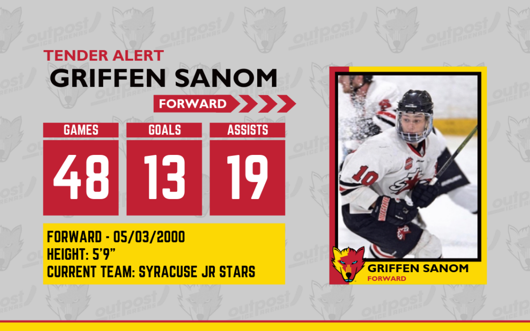 Griffen Sanom Signs Ice Wolves Tender