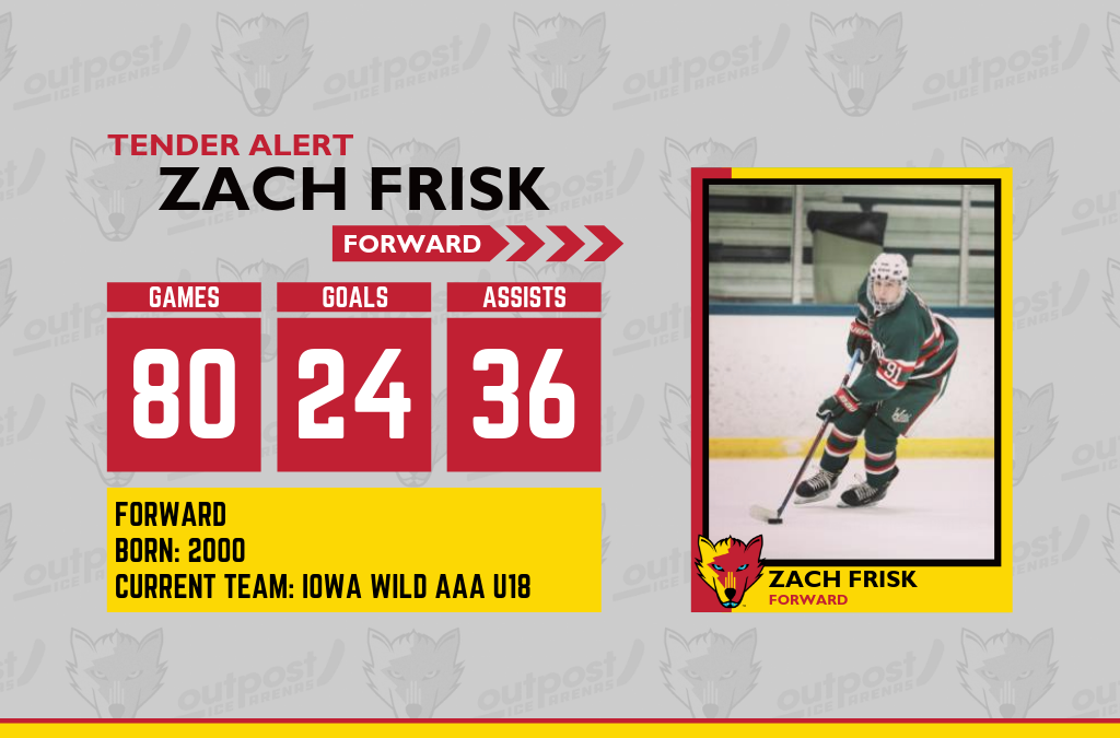 Zach Frisk Signs Ice Wolves Tender