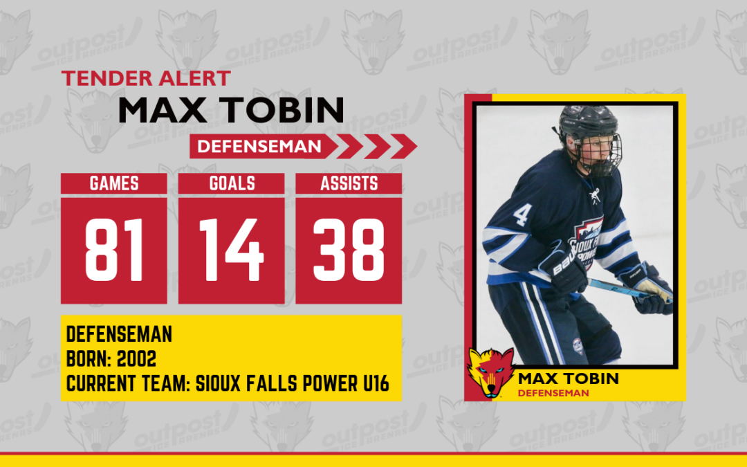 Max Tobin Signs Ice Wolves Tender