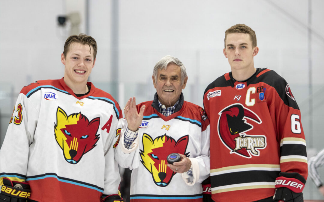New Mexico Legend, Al Unser, Visits the Ice Wolves
