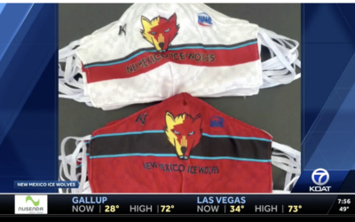 IN THE NEWS: Ice Wolves facemasks on KOAT