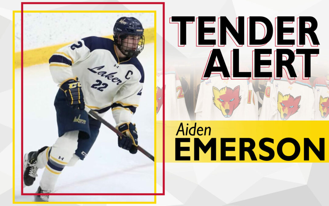 Ice Wolves tender defenseman Aidan Emerson