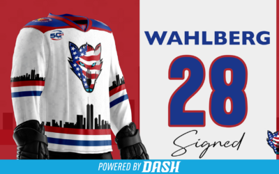  MARK WAHLBERG SIGNED SPECIAL TUNNEL TO TOWERS FOUNDATION THEMED NM ICE WOLVES JERSEY NOW AVAILABLE ON DASH AUCTIONS