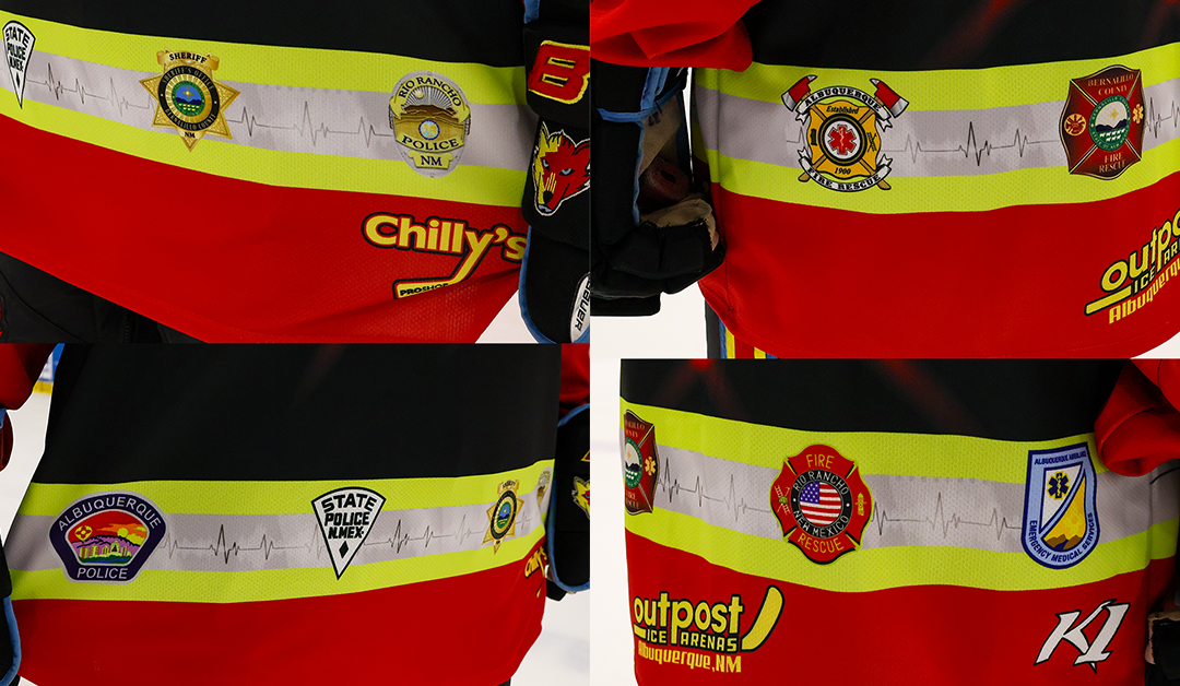 FIRST RESPONDERS TO BE HONORED AT UPCOMING NEW MEXICO ICE WOLVES  HOME GAMES  